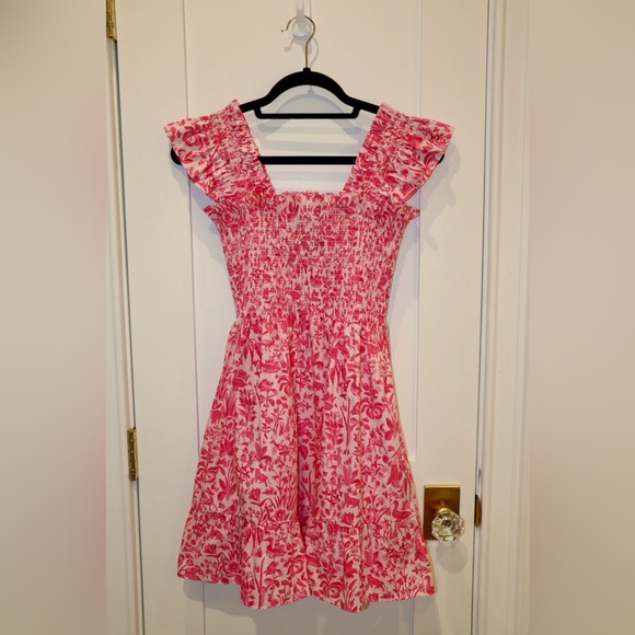 RARE NWOT Hill House Palm Beach Exclusive Elizabeth Pink Floral Nap Dress - Picture 1 of 5
